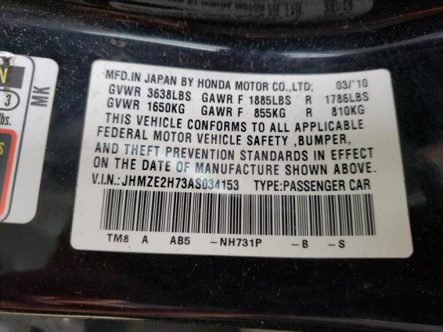 Photo 10 from auction – 2010 HONDA INSIGHT EX with VIN JHMZE2H73AS034153