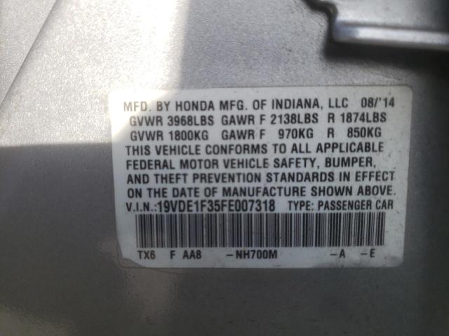 Photo 10 from auction – 2015 ACURA ILX 20 with VIN 19VDE1F35FE007318