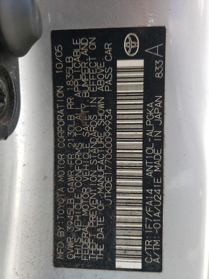 Photo 10 from auction – 2006 TOYOTA SCION TC with VIN JTKDE177060099934