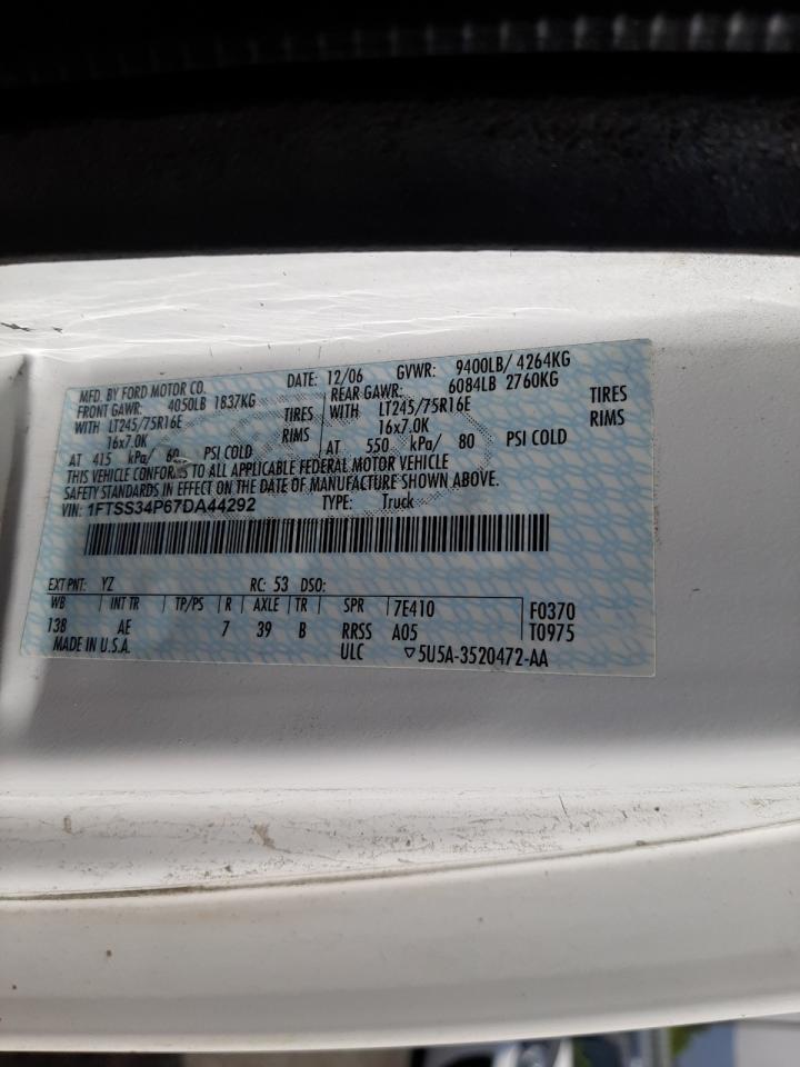 Photo 10 from auction – 2012 FORD ECONOLINE with VIN 1FTSS34P67DA44292