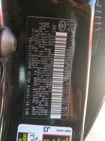 Photo 10 from auction – 2012 TOYOTA COROLLA BA with VIN 2T1BU4EE5CC808928