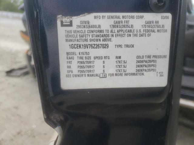 Photo 10 from auction – 2006 CHEVROLET SILVERADO with VIN 1GCEK19V76Z267029