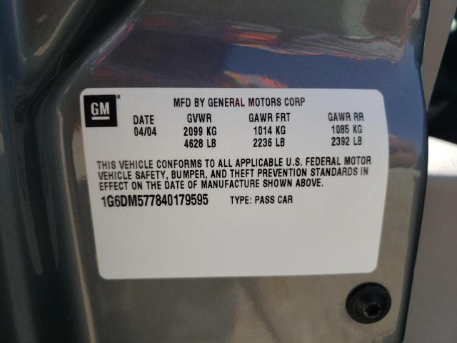 Photo 10 from auction – 2004 CADILLAC CTS with VIN 1G6DM577840179595