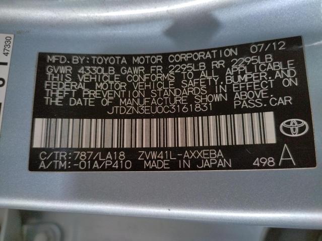 Photo 10 from auction – 2012 TOYOTA PRIUS V with VIN JTDZN3EU0C3161831