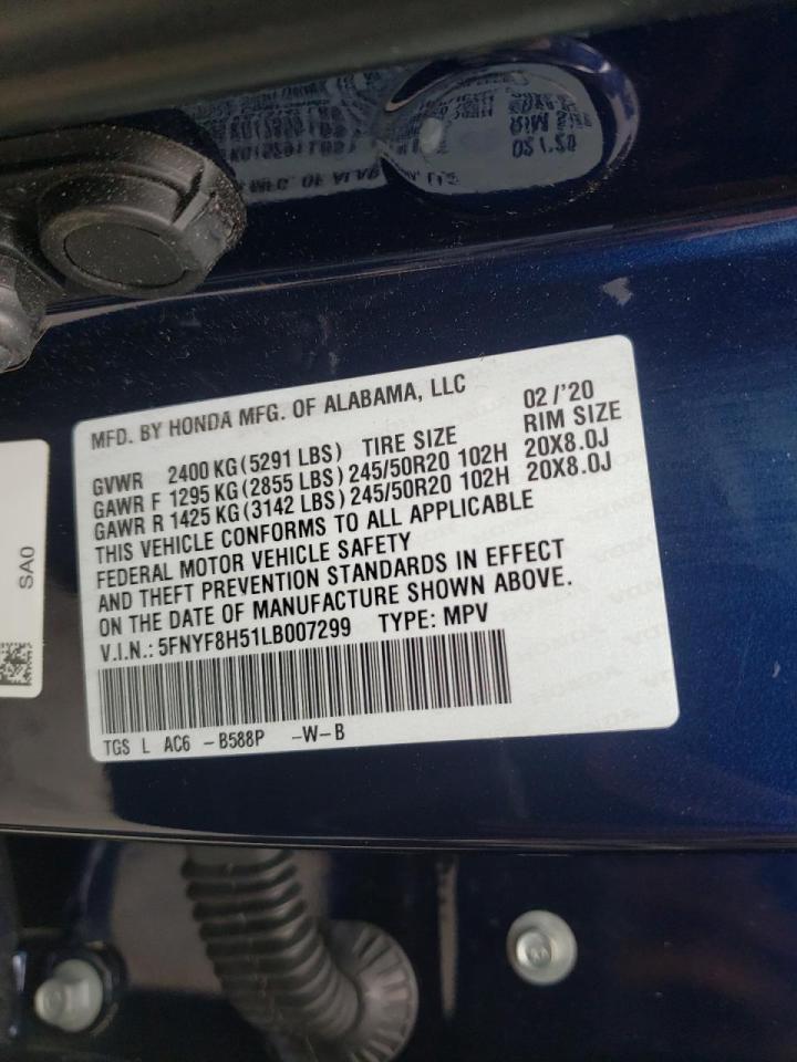 Photo 10 from auction – 2020 HONDA PASSPORT E with VIN 5FNYF8H51LB007299