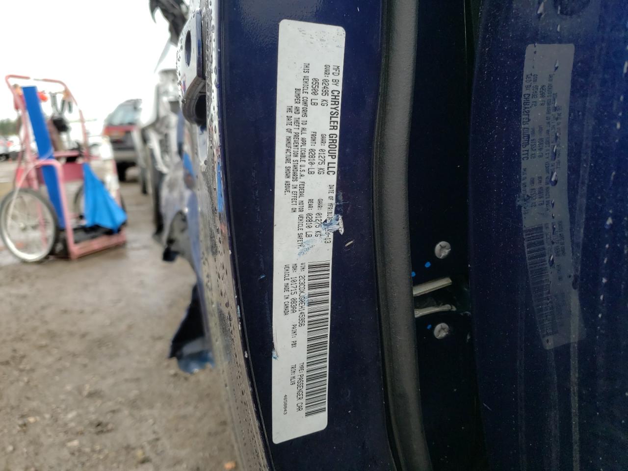 Photo 20 from auction – 2014 DODGE CHARGER SX with VIN 2C3CDXJG0EH145956