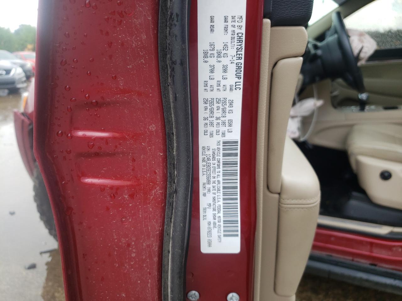 Photo 10 from auction – 2014 JEEP GRAND CHER with VIN 1C4RJEBG5EC556080