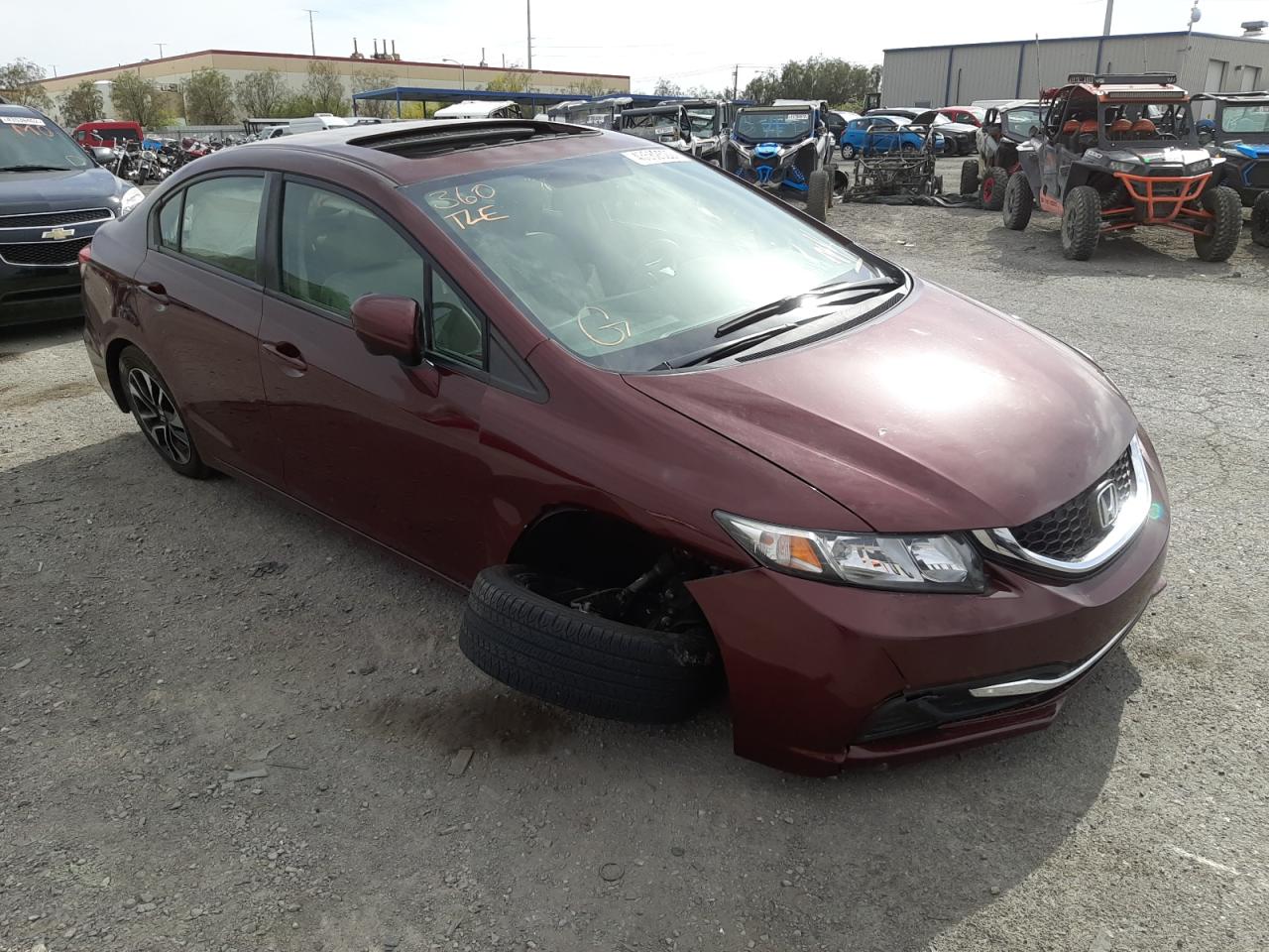 HONDA CIVIC EX 2015 with VIN 2HGFB2F85FH560583 - Photo from auction