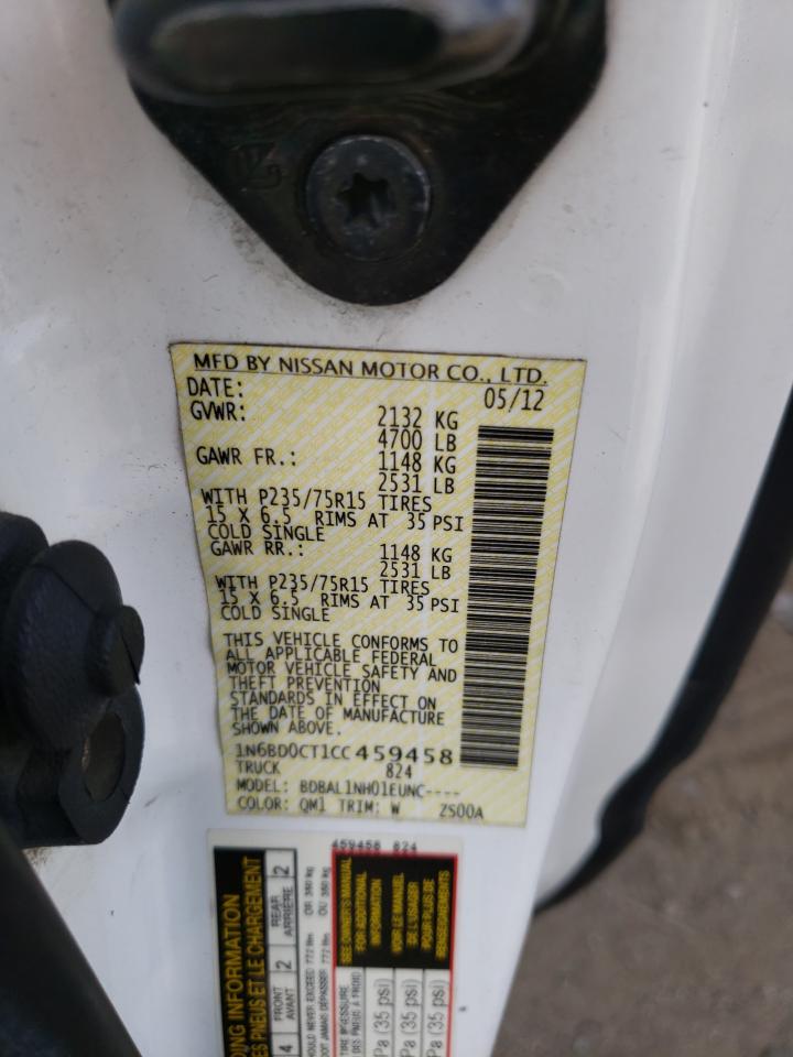 Photo 10 from auction – 2012 NISSAN FRONTIER S with VIN 1N6BD0CT1CC459458