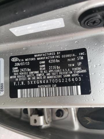 Photo 10 from auction – 2013 KIA OPTIMA EX with VIN 5XXGN4A70DG226403
