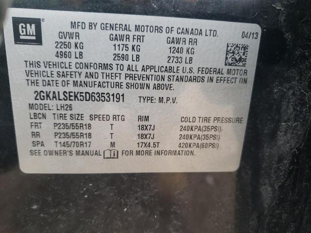 Photo 10 from auction – 2013 GMC TERRAIN SL with VIN 2GKALSEK5D6353191