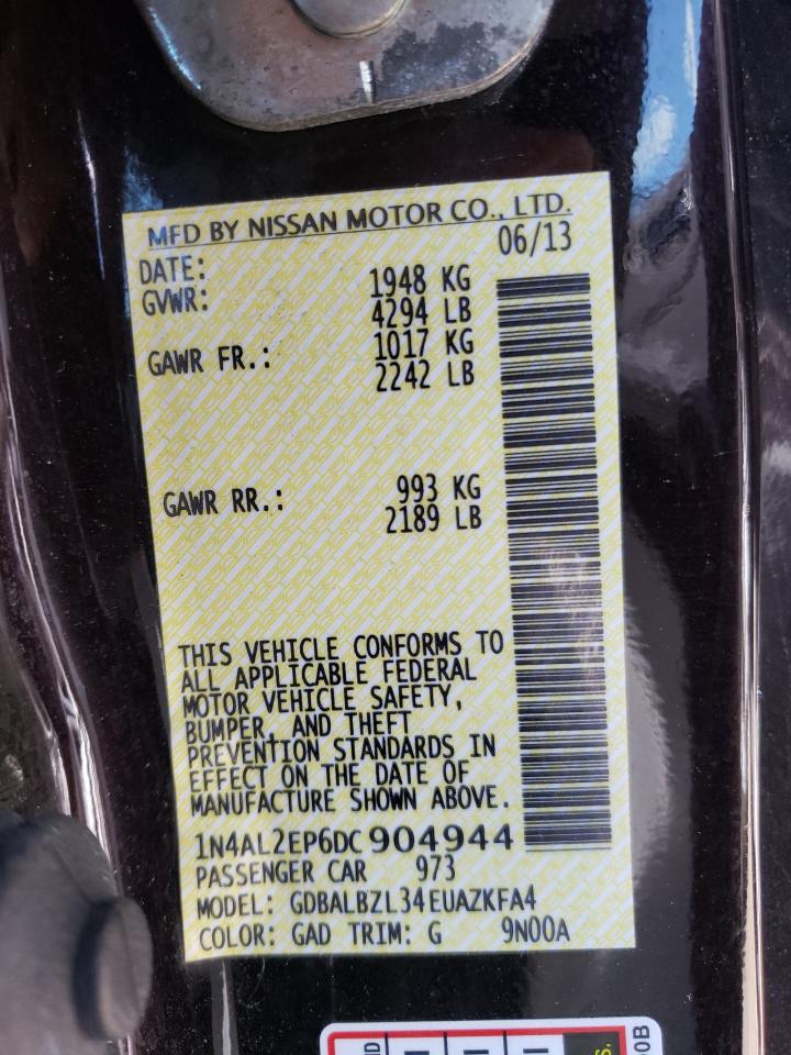 Photo 10 from auction – 2013 NISSAN ALTIMA S with VIN 1N4AL2EP6DC904944