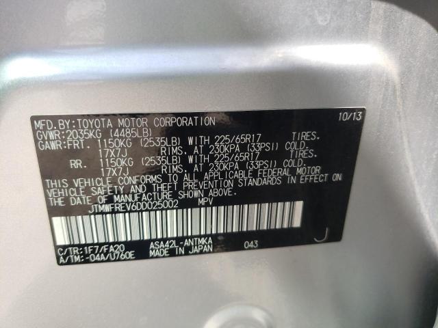 Photo 10 from auction – 2013 TOYOTA RAV4 XLE with VIN JTMWFREV6DD025002