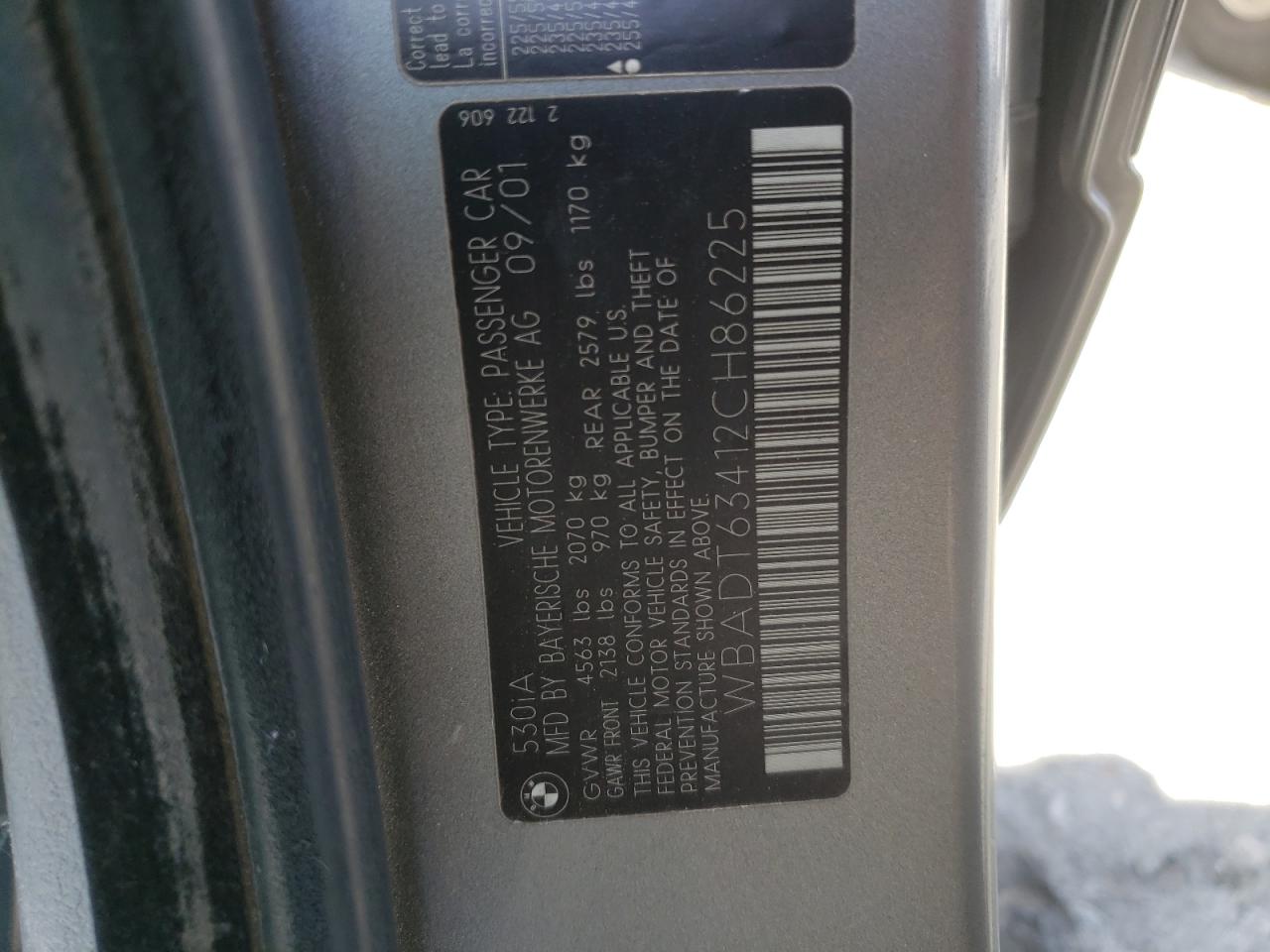 Photo 10 from auction – 2002 BMW 530 I AUTO with VIN WBADT63412CH86225