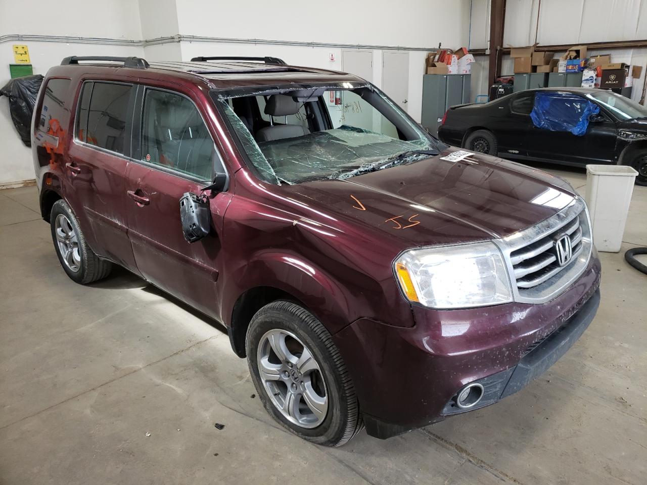HONDA PILOT EXL 2014 with VIN 5FNYF4H52EB504373 - Photo from auction