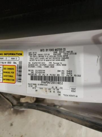 Photo 10 from auction – 2014 FORD FUSION SE with VIN 3FA6P0H72ER114053