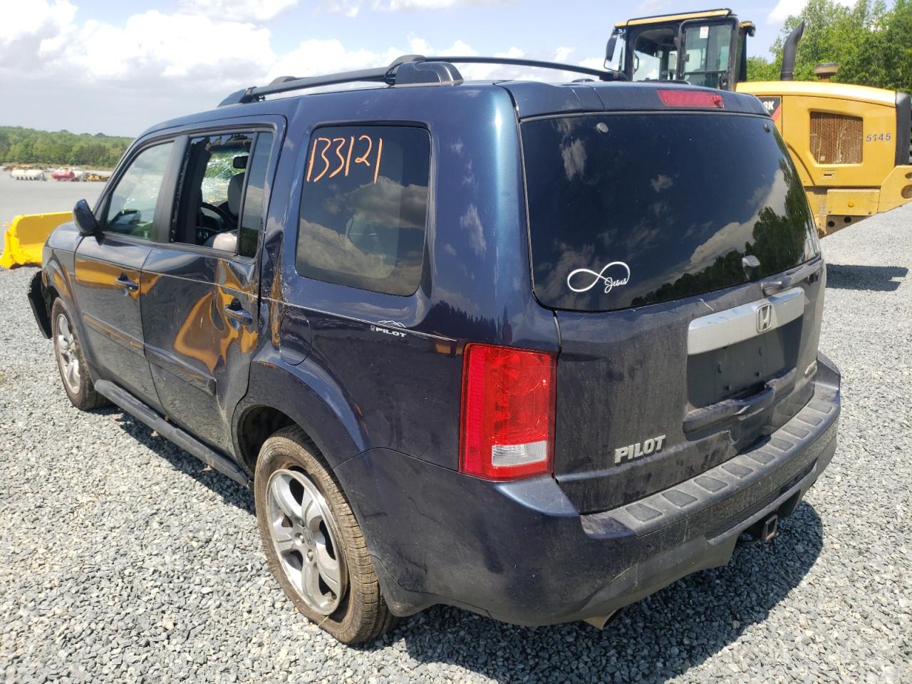 Photo 3 from auction – 2012 HONDA PILOT EXL with VIN 5FNYF4H54CB032982