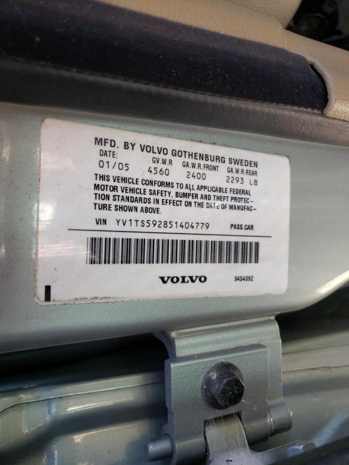 Photo 10 from auction – 2005 VOLVO S80 2.5T with VIN YV1TS592851404779