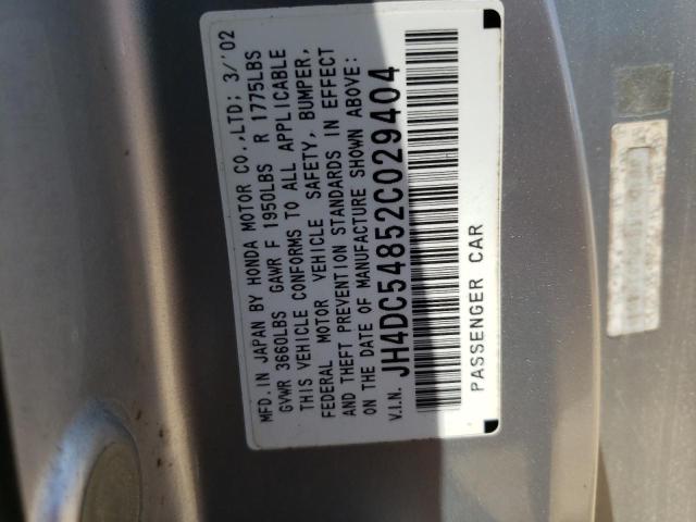 Photo 10 from auction – 2002 ACURA RSX with VIN JH4DC54852C029404
