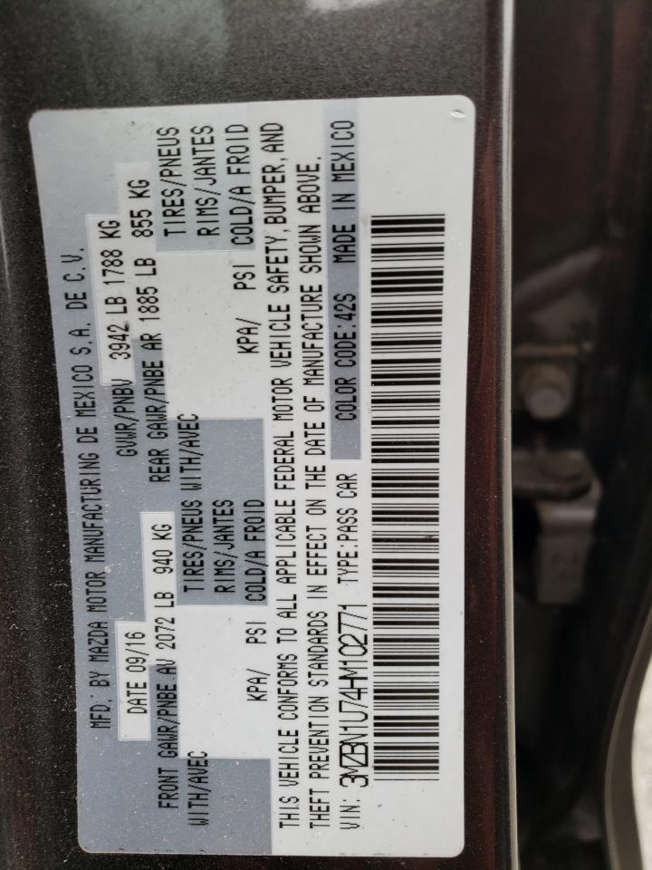 Photo 10 from auction – 2017 MAZDA 3 SPORT with VIN 3MZBN1U74HM102771