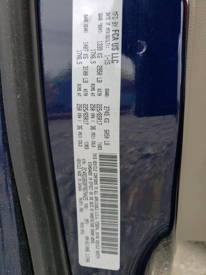 Photo 10 from auction – 2015 DODGE GRAND CARA with VIN 2C4RDGBG8FR670425