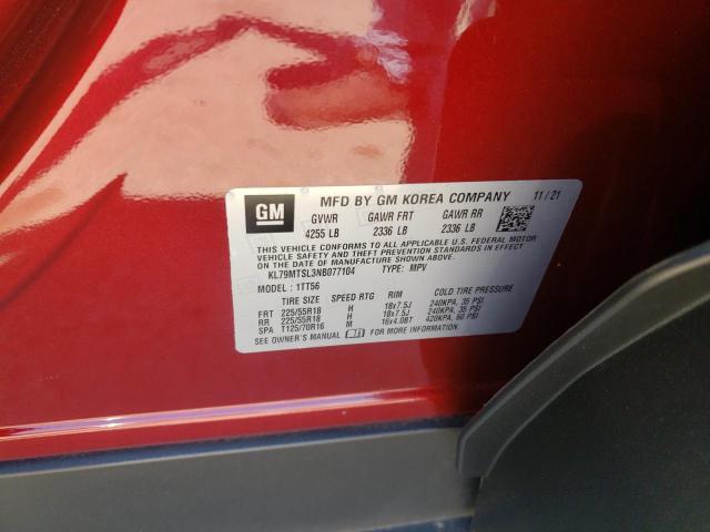 Photo 10 from auction – 2022 CHEVROLET TRAILBLAZE with VIN KL79MTSL3NB077104
