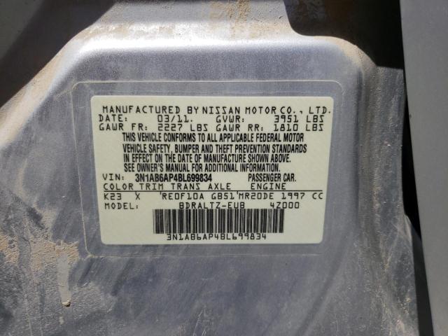 Photo 10 from auction – 2011 NISSAN SENTRA 2.0 with VIN 3N1AB6AP4BL699834