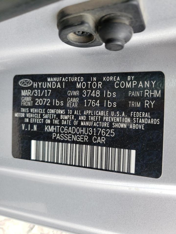 Photo 10 from auction – 2017 HYUNDAI VELOSTER with VIN KMHTC6AD0HU317625