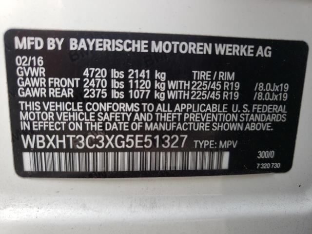 Photo 10 from auction – 2016 BMW X1 XDRIVE2 with VIN WBXHT3C3XG5E51327