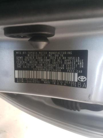 Photo 10 from auction – 2016 TOYOTA COROLLA L with VIN 5YFBURHE0GP534858