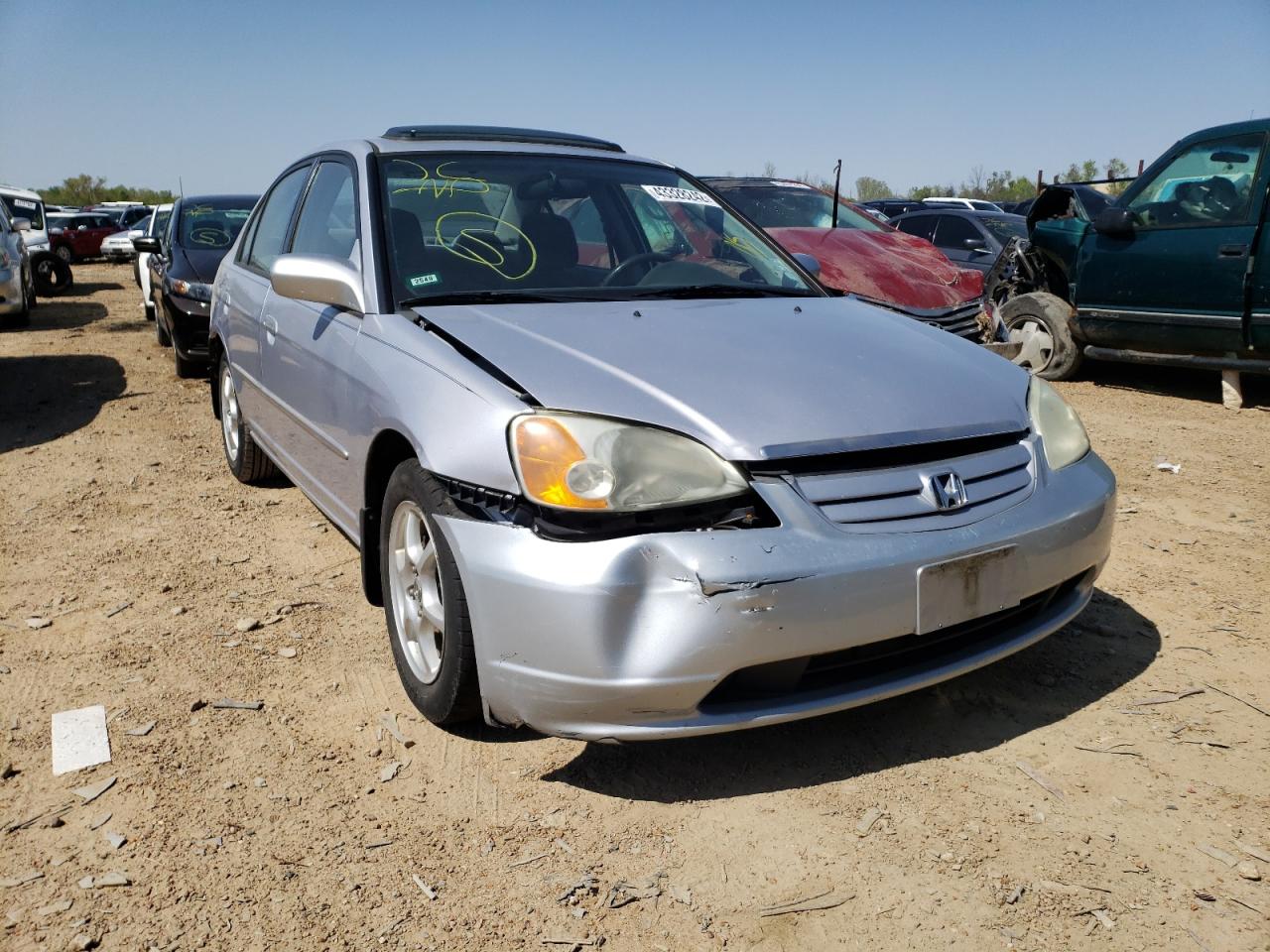 HONDA CIVIC EX 2002 with VIN 1HGES25792L073288 - Photo from auction