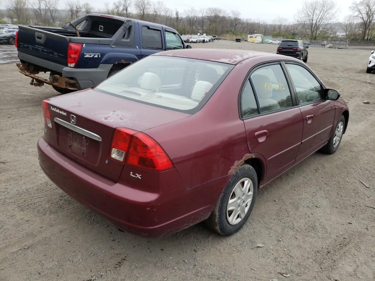 Photo 4 from auction – 2003 HONDA CIVIC LX with VIN 2HGES15523H596286