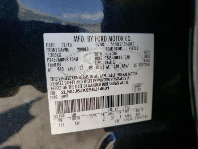 Photo 10 from auction – 2011 LINCOLN MKX with VIN 2LMDJ6JK9BBJ14601