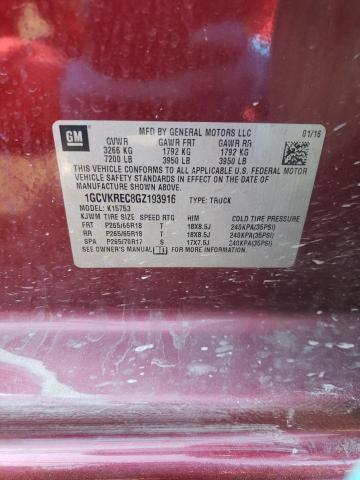 Photo 10 from auction – 2016 CHEVROLET SILVERADO with VIN 1GCVKREC8GZ193916