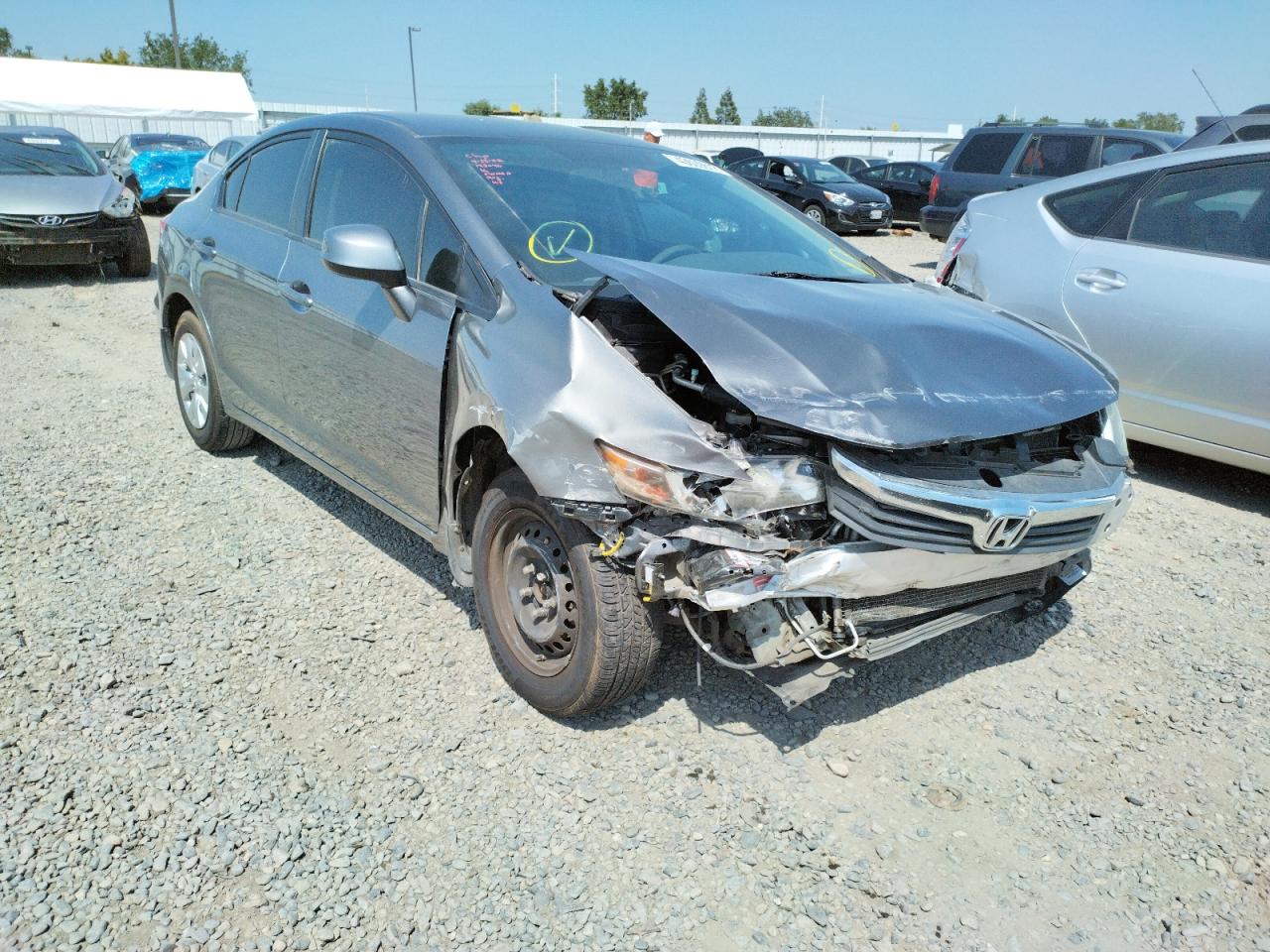 HONDA CIVIC LX 2012 with VIN 19XFB2F52CE321472 - Photo from auction
