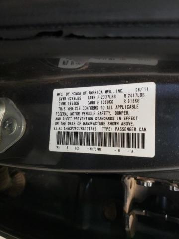 Photo 10 from auction – 2011 HONDA ACCORD with VIN 1HGCP2F37BA134752