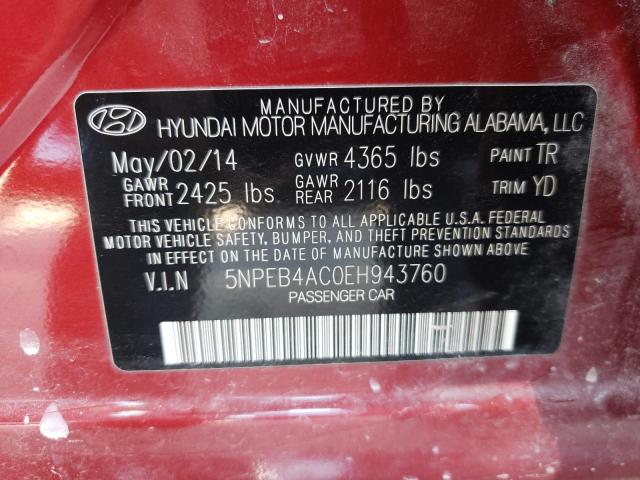 Photo 10 from auction – 2014 HYUNDAI SONATA GLS with VIN 5NPEB4AC0EH943760