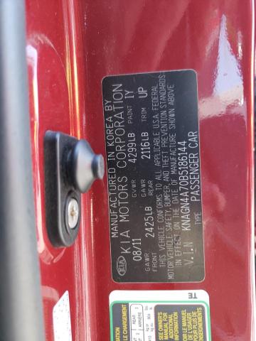 Photo 10 from auction – 2011 KIA OPTIMA EX with VIN KNAGN4A70B5186144