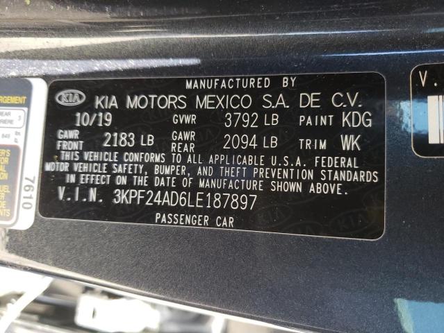 Photo 10 from auction – 2020 KIA FORTE FE with VIN 3KPF24AD6LE187897