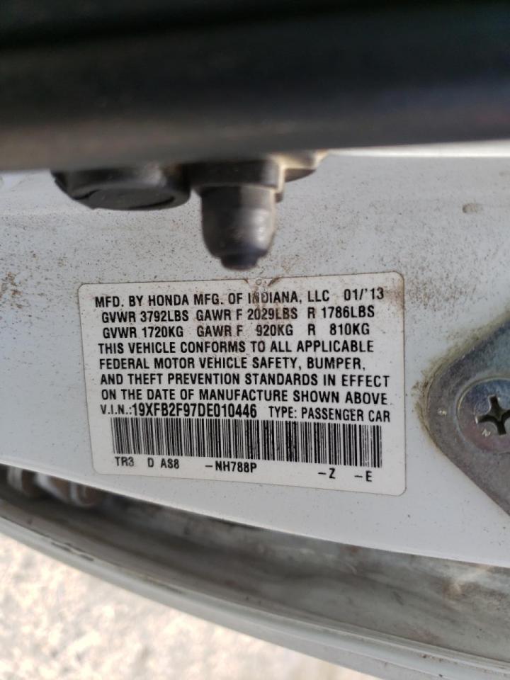 Photo 10 from auction – 2013 HONDA CIVIC EXL with VIN 19XFB2F97DE010446
