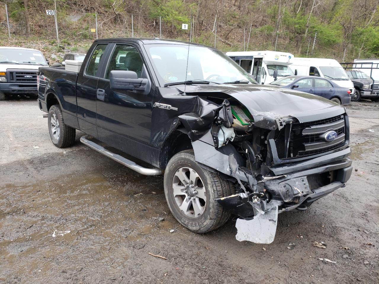 FORD F150 SUPER 2013 with VIN 1FTFX1EFXDFA23197 - Photo from auction