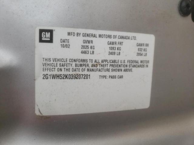 Photo 10 from auction – 2003 CHEVROLET IMPALA LS with VIN 2G1WH52K039207201