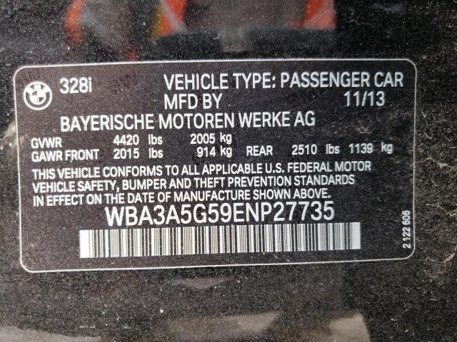 Photo 10 from auction – 2014 BMW 328 I with VIN WBA3A5G59ENP27735