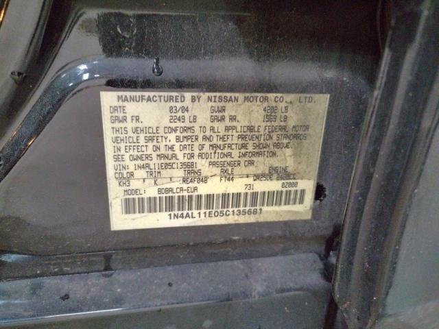 Photo 10 from auction – 2005 NISSAN ALTIMA S with VIN 1N4AL11E05C135681