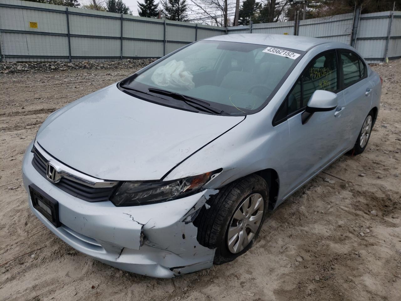 Photo 2 from auction – 2012 HONDA CIVIC LX with VIN 2HGFB2F54CH579045