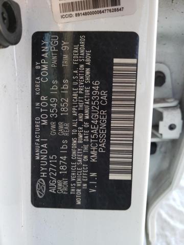 Photo 10 from auction – 2016 HYUNDAI ACCENT SE with VIN KMHCT5AE4GU253946