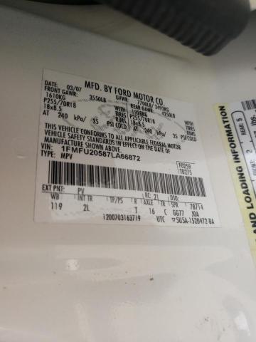 Photo 10 from auction – 2007 FORD EXPEDITION with VIN 1FMFU20587LA66872