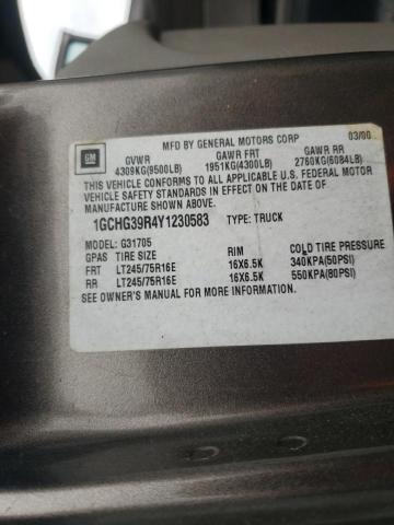 Photo 10 from auction – 2000 CHEVROLET EXPRESS G3 with VIN 1GCHG39R4Y1230583