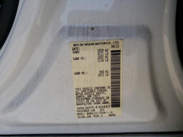 Photo 10 from auction – 2015 NISSAN ALTIMA 2.5 with VIN 1N4AL3AP7FC430467