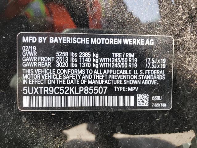 Photo 10 from auction – 2019 BMW X3 XDRIVE3 with VIN 5UXTR9C52KLP85507